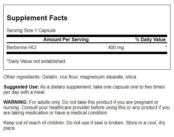 Swanson Berberine - Supports Metabolic Health & Heart Health* - Contains Standardized Berberine HCl - Non-GMO & Gluten-Free - 60 Vegan Capsules (3 Pack)