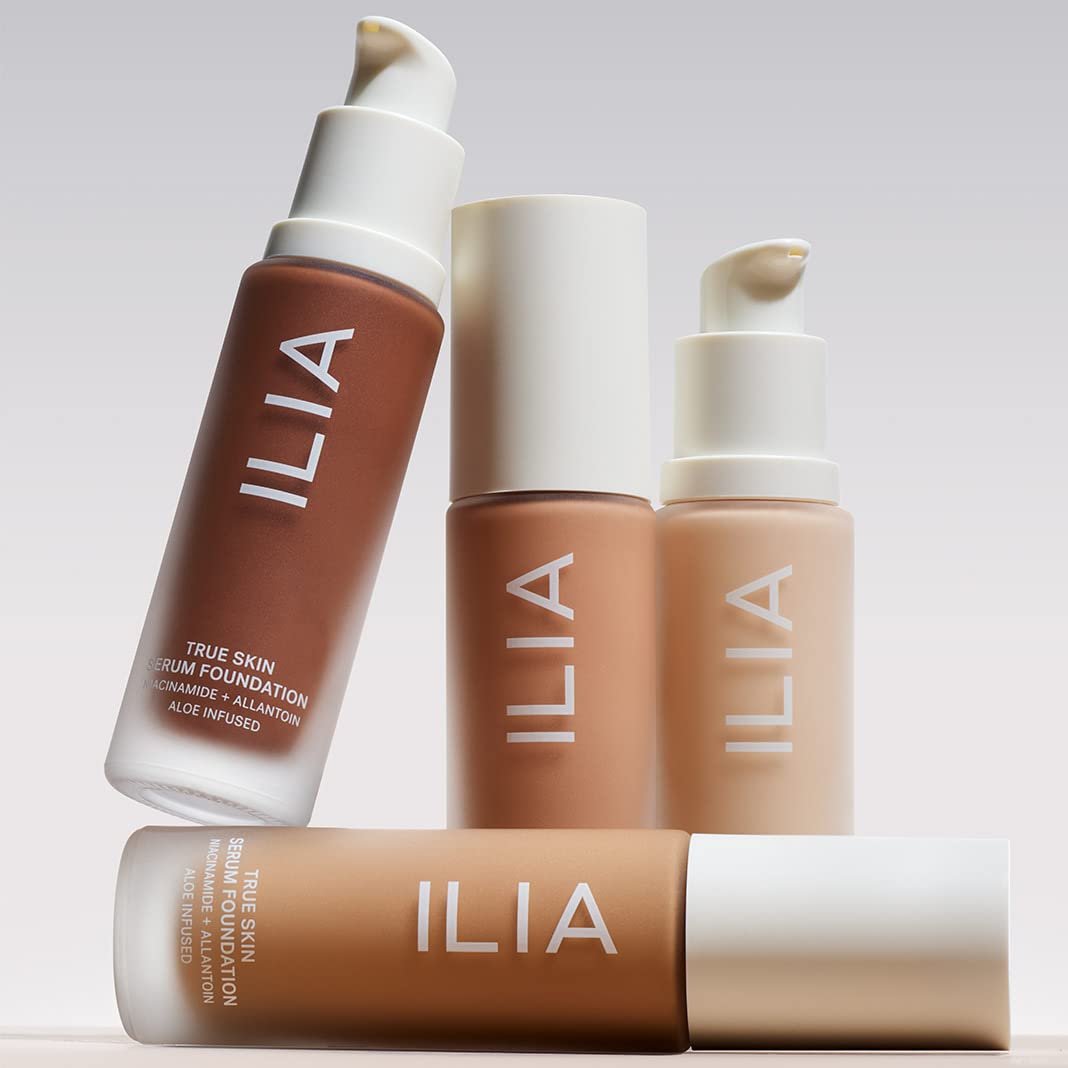 ILIA - True Skin Serum Foundation | Non-Comedogenic, Cruelty-Free, Vegan, Weightless Feel, Buildable Coverage, Safe for Sensitive Complexion (Cozumel SF1.75)