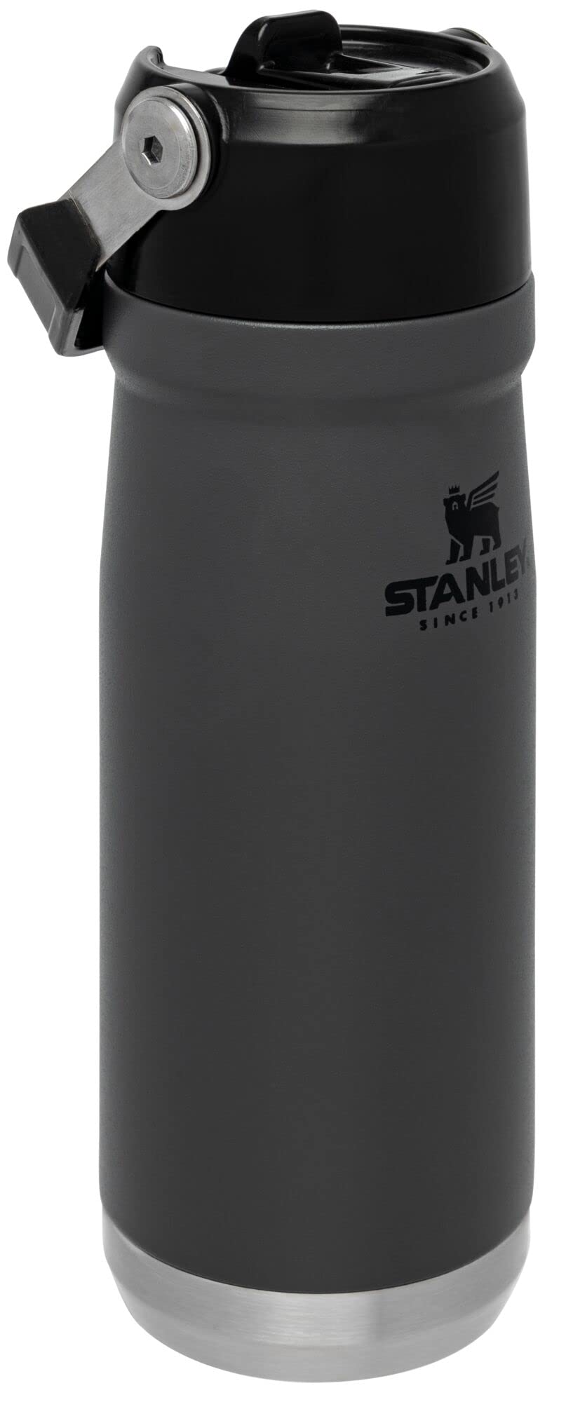 Stanley IceFlow Flip Straw Water Bottle 22 oz | Built-In Straw for Travel and Sports | Lightweight and Leak Resistant | Insulated Stainless Steel | BPA-Free | Charcoal