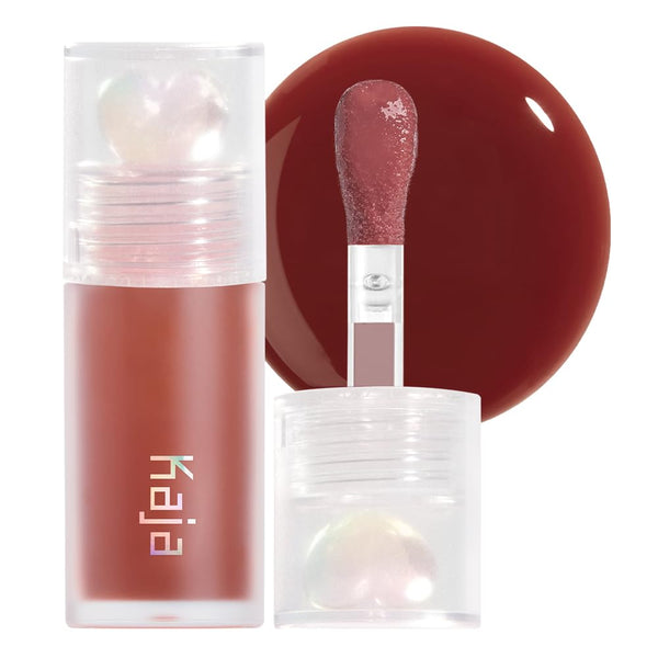 Kaja Juicy Glass Lip Plumping Oil | 08 Cherry Cola | Hydrating, Feel Plumped and Lightweight with Vitamin Tree Fruit Oil, Vegan, Cruelty-Free, Clear Tint Stain Shine Gloss Plumper, Mother's Day