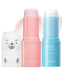 Thumbnail for THESAEM Iceland Hydrating & Collagen Eye Stick 2 Pack - Cooling & Anti-Wrinkle Balm for Dark Circles and Puffiness – Under Eye Treatment - Reduce Wrinkles and Moisturizing - Duo Set