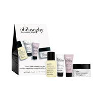 Thumbnail for philosophy 4-pc. skincare icons minis to visibly transform your skin set