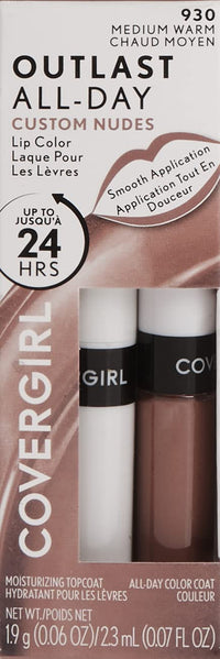 Thumbnail for COVERGIRL Outlast All-Day Lip Color Custom Nudes Deep Cool 2 Piece & Universal Nude