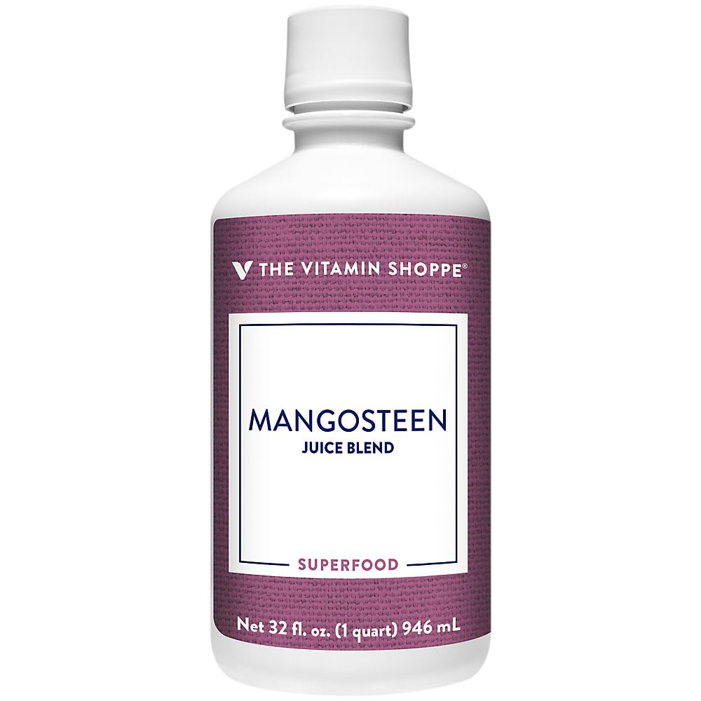 The Vitamin Shoppe Mangosteen Juice (Garcinia Mangosta L), A Natural Juice Blend, Super Fruit, Antioxidant, Superfood, "Queen of Fruits" (32 Fluid Ounces Liquid)