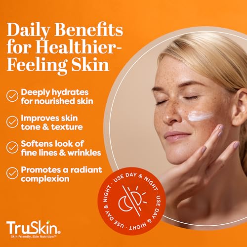 TruSkin Vitamin C Moisturizer Face Cream – Brightening, Anti Aging, Hydrating, Skin Wrinkle Cream – Vitamin B5, Vitamin E, Jojoba Oil, Aloe Vera & Green Tea, 1.7 Fl Oz