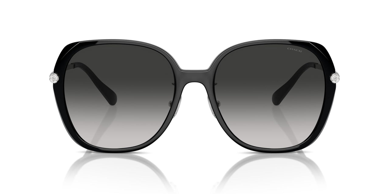 COACH HC8403D Sunglasses, Black/Grey Gradient, 59 mm