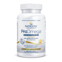 Thumbnail for Nordic Naturals ProOmega in Fish Gelatin, Lemon Flavor - 60 Soft Gels - 1280 mg Omega-3 - High Potency Fish Oil - EPA & DHA - Promotes Brain, Eye, Heart, & Immune Health - Non-GMO - 30 Servings
