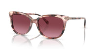 Thumbnail for COACH HC8378U Universal Fit Sunglasses, Rose Pearl Tortoise/Burgundy Gradient, 57 mm