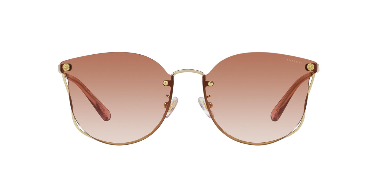 Coach Sunglasses HC 7151 D 900513 Ch573 Shiny Light Gold Brown P