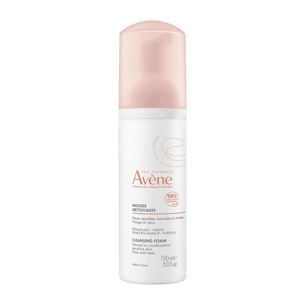 Avène Cleansing Foam - Soap-Free Foaming Face Wash - Normal, Combination, Oily Skin- Sensitive Skin - 5.07 Fl Oz