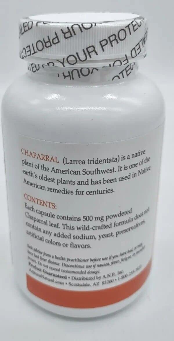 Arizona Natural Chaparral (Larrea tridentata), 500 mg, 180 Capsules