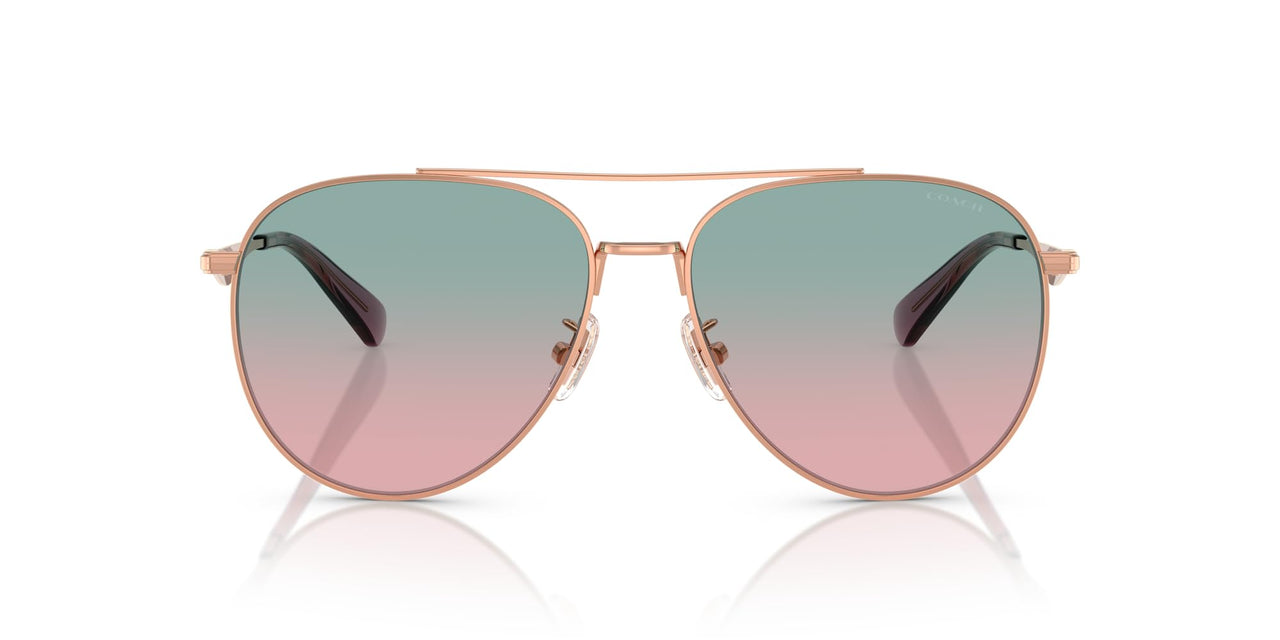 COACH Sunglasses HC 7169 93310Q Cw193 Shiny Rose Gold Forest G