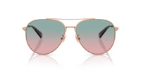 Thumbnail for COACH Sunglasses HC 7169 93310Q Cw193 Shiny Rose Gold Forest G