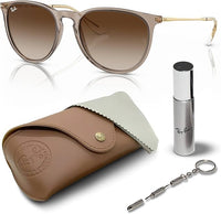 Thumbnail for Ray-Ban RB4171 ERIKA CLASSIC Phantos Shaped Non-Polarized Sunglasses for Women – Includes Official RAYBAN Eyewear Kit – Ideal Formal & Casual Wear Sunglasses – Brown Lens