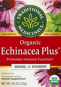 Thumbnail for Traditional Medicinals Organic Echinacea Plus Seasonal Tea (Pack of 1), Promotes Immune Function, 16 Tea Bags