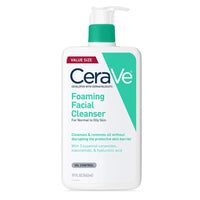 Thumbnail for CeraVe Foaming Facial Cleanser, Daily Face Wash for Oily Skin, Hyaluronic Acid + Ceramides + Niacinamide, Fragrance Free & Paraben Free, Non-Drying Oil Control Face Wash, 19 Fluid Ounce