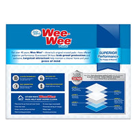 Thumbnail for Four Paws Wee-Wee Superior Performance Unscented Pee Pads for Dogs & Puppies, Quilted Leak-Proof Dog Housebreaking Potty Training Floor Protection, 22