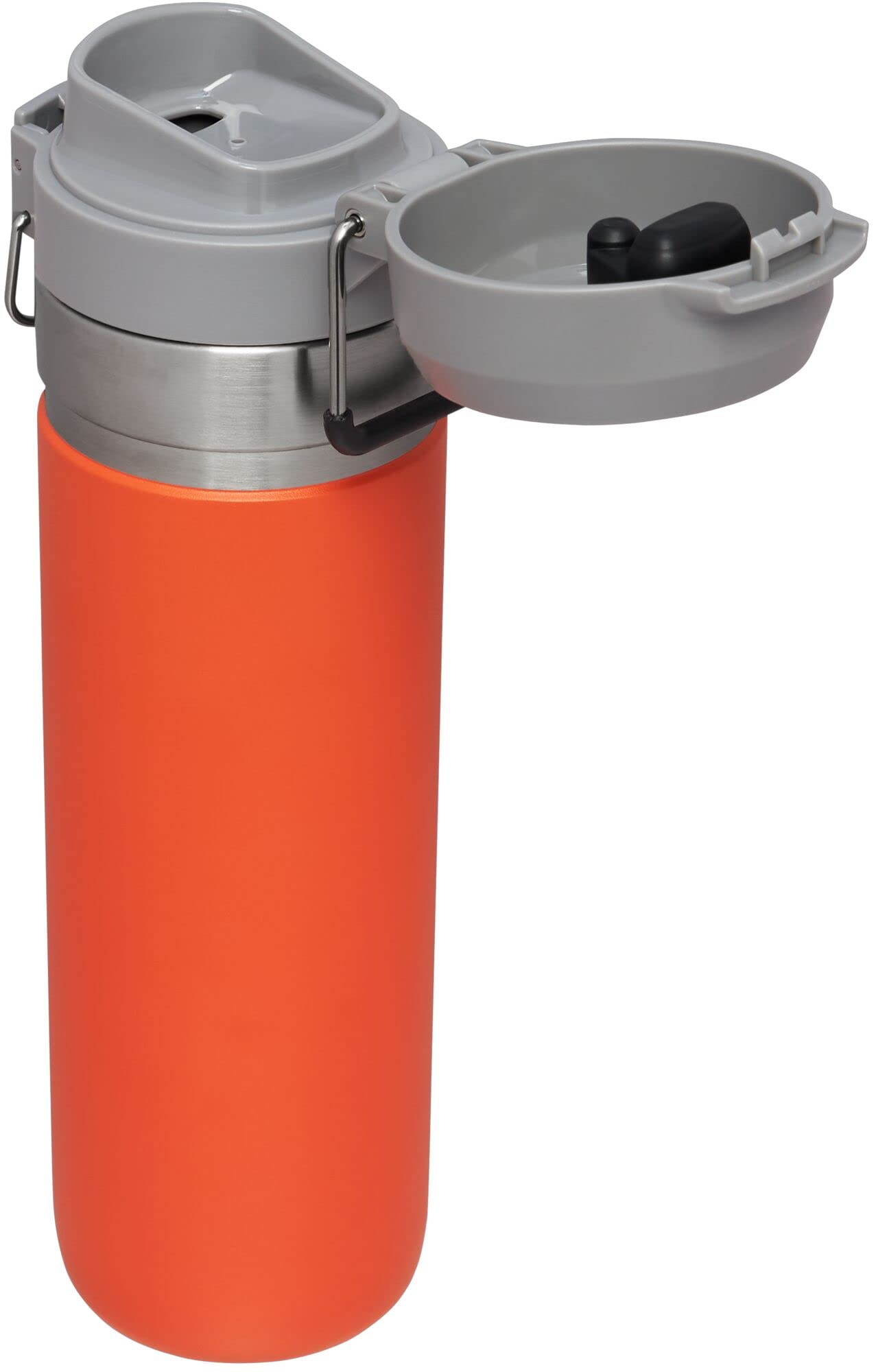 Stanley Quick Flip GO Water Bottle 24 oz | Push Button Lid | Leakproof and Packable for Travel and Sports | Insulated Stainless Steel | BPA-Free | Tigerlily
