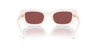 Thumbnail for COACH Women's HC8390U Sculpted C Hardware Universal Fit Rectangular Sunglasses, Milky Cloud/Wine Solid, 51 mm