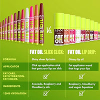 Thumbnail for NYX PROFESSIONAL MAKEUP Fat Oil Slick Click, Lightweight, Buildable Pigmented Vegan Lip Balm - Group Chat (Nude)