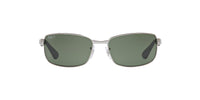 Thumbnail for Ray-Ban RB3478 Rectangular Sunglasses, Gunmetal/Green Polarized, 60 mm