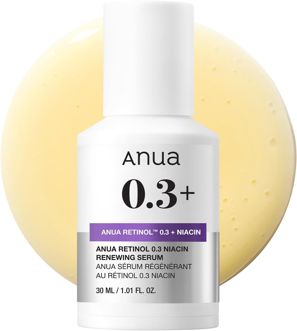 Anua Retinol Serum for Anti-Aging, Textured skin | 0.11% Retinol, 5% Niacinamide, 20+Soothing Ingredients Gentle for Beginner (30ml /1.01 fl.oz.)