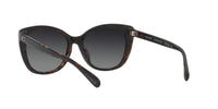 Thumbnail for Coach HC8365U Universal Fit Sunglasses, Black/Dark Tortoise/Grey Gradient Polarized, 55 mm