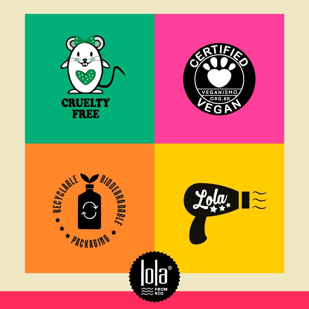 Lola From Rio - Xapadinha - Disciplining Hair Mask For Straight or Straightnened Hair, 55% Alignement, 40% Reduction in Frizz, Intense Shine 15.87 Fl Oz