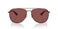 Thumbnail for COACH HC7164 Sunglasses, Antique Gold/Dark Tortoise/Wine Solid, 59 mm