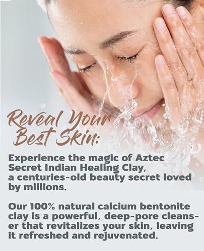 Aztec Secret – Indian Healing Clay 32 Oz – Deep Pore Cleansing Facial & Body Mask – The Original 100% Natural Calcium Bentonite Clay – New Version 2