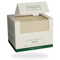 Thumbnail for Clean Skin Club Bamboo Viscose Clean Towels XL™, 100% USDA Biobased Face Towel, Disposable Face Towelette, Makeup Remover Dry Wipes, Ultra Soft, 50 Ct, 1 Pack