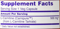 Thumbnail for Now Foods L-Carnitine 500 mg 180 Capsules