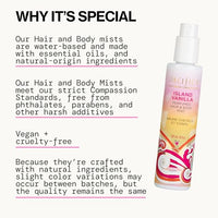 Thumbnail for Pacifica Island Vanilla Hair Mist Perfume and Full Body Spray for Women - Fragrance Spray for A Mood-Lifting Experience, Paraben-Free, Clean Beauty No Alcohol, Vegan & Cruelty-Free, 6 oz oz