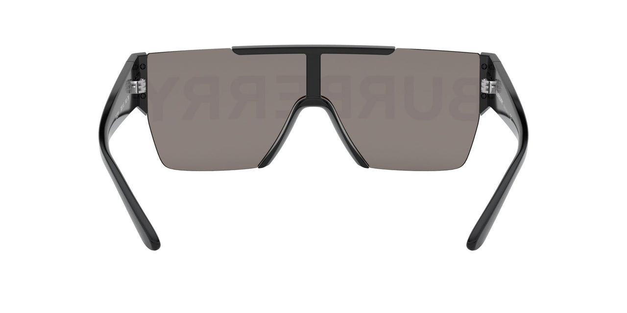 Burberry BE 4291 3001/G Black Plastic Rectangle Sunglasses Gold Mirror Lens