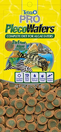 Thumbnail for Tetra PRO PlecoWafers 2.12 Ounces,Nutritionally Balanced Vegetarian Fish Food,Concentrated Algae Center,Golds & Yellows,Model Number: 16447,(Pack of 2)
