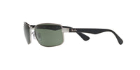Thumbnail for Ray-Ban RB3478 Rectangular Sunglasses, Gunmetal/Green Polarized, 60 mm