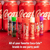 Thumbnail for Lip Smacker Coca-Cola Flavored Balm, 8 Count, Flavors Coke, Cherry Vanilla Sprite, Root Beer, Orange Fanta, Grape Strawberry Fanta