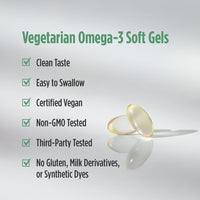 Thumbnail for Nordic Naturals Algae DHA - 60 Soft Gels - 500 mg Omega-3 DHA - Certified Vegan Algae Oil - Plant-Based DHA - Brain, Eye & Nervous System Support - Non-GMO - 30 Servings