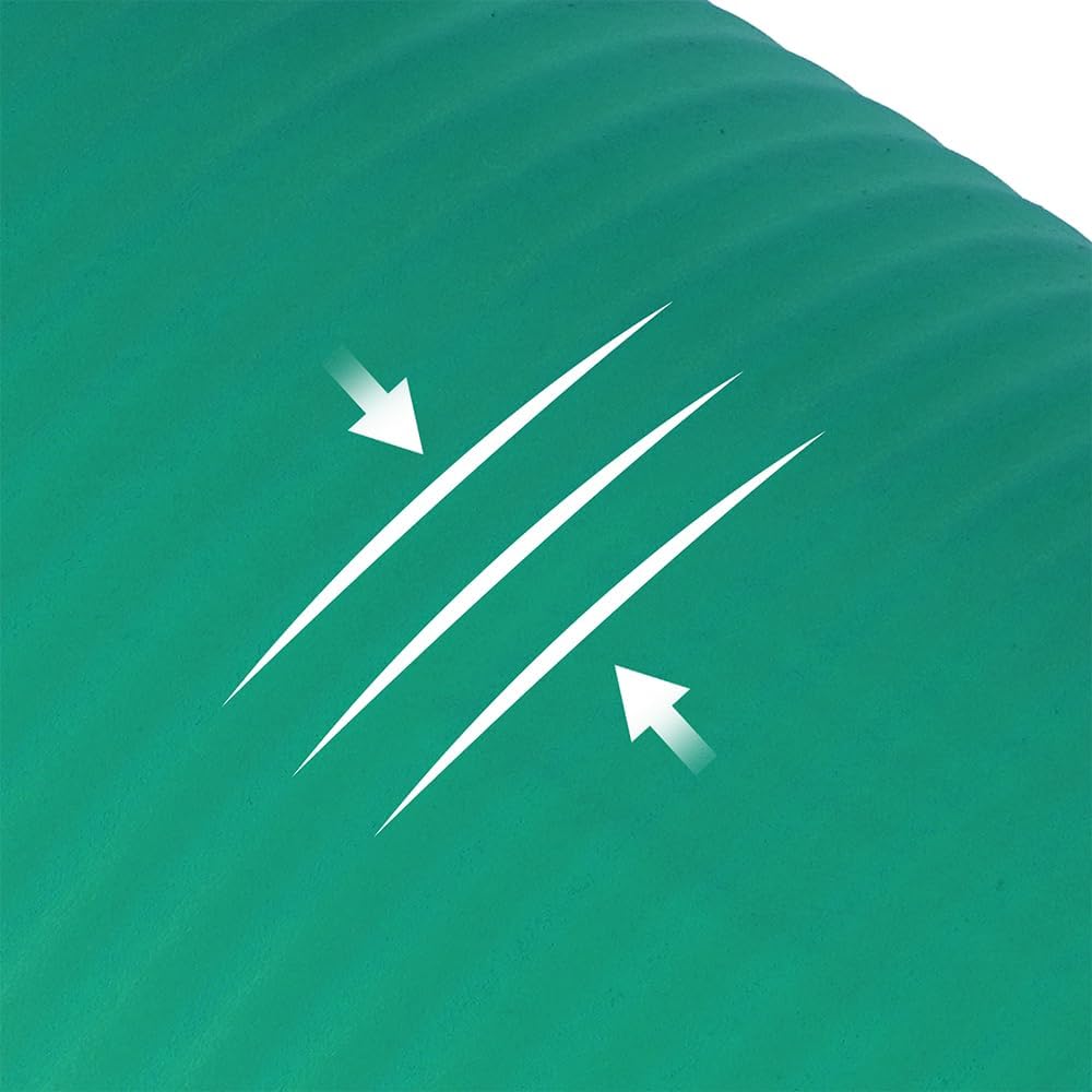 Fitvids 1/2-Inch Thick High Density Foam Exercise Yoga Mat with Carrying Strap, For Cushioning The Body Against Hard Floors, Green