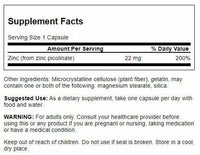 Thumbnail for Swanson Zinc Picolinate - Mineral Supplement Promoting Prostate Health, Vision Health, & Immune Support - Body Preferred Form of Chelated Zinc - (60 Capsules, 22mg Each) (2 Pack)