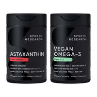 Thumbnail for Sports Research® Vegan Antioxidant Support Pack - Omega-3 Algae Oil and Plant Based Astaxanthin Softgels for Antioxidant Activity, Skin & Eye Health (60 Veggie Softgels Each)