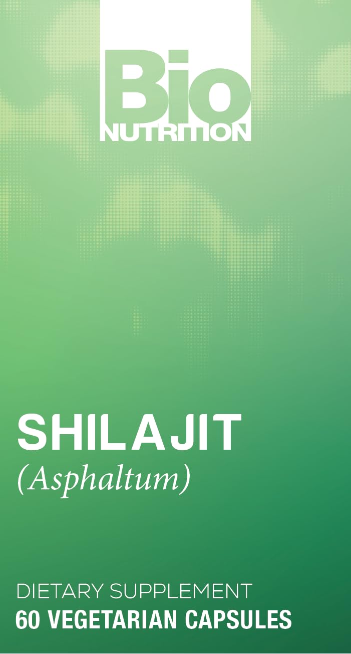 Bio Nutrition Shilajit (Asphaltum), 60 Vegetarian Capsules (500 mg per Capsule)