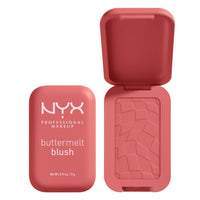 Thumbnail for NYX PROFESSIONAL MAKEUP Buttermelt Powder Blush, Fade and Transfer-Resistant Blush, Up to 12HR Make Up Wear, Vegan Formula - Feeling Butta