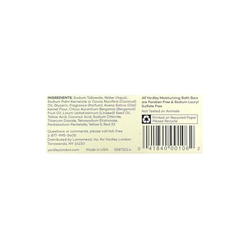 Image 3 of YARDLEY LONDON Yardley Oatmeal and Almond Bar Soap, 4 Ounce (Pack of 4)