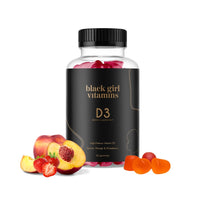 Thumbnail for Black Girl Vitamins - Vitamin D3 Gummies, for Immune, Energy, and Bone Support, 2000IU (50mcg) Vitamin D per Serving, Gluten-Free Vitamin D Gummies