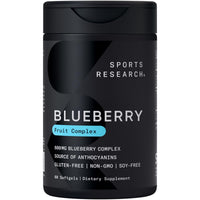 Thumbnail for Sports Research Blueberry Capsules - Made from Organic Blueberries with Organic Extra Virgin Olive Oil - Non-GMO & Gluten Free - 60 Liquid Softgels