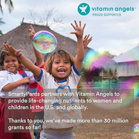 Thumbnail for SmartyPants Kids Multivitamin Gummies: Omega 3 Fish Oil (EPA/DHA), Beta Carotene, Vitamin B12, B6, A, K & Zinc for Immune Support, Biotin, Grape, Cherry & Berry Flavors, 120 Count (30 Day Supply)
