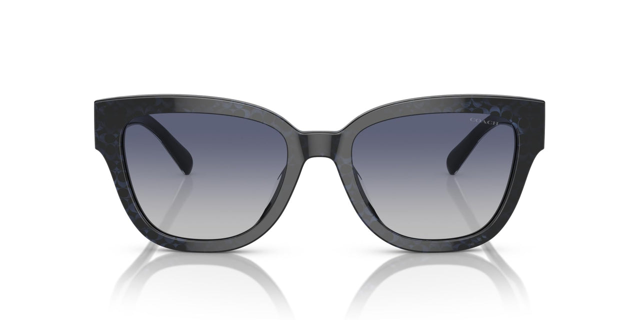 Coach Sunglasses HC 8379 U 57654L Cl920 Sapphire Pearl Signature