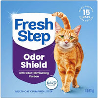 Thumbnail for Fresh Step Clumping Cat Litter, Multi-Cat, Long Lasting Odor Control Kitty Litter with Activated Charcoal, Low Dust Formula, 14 lb
