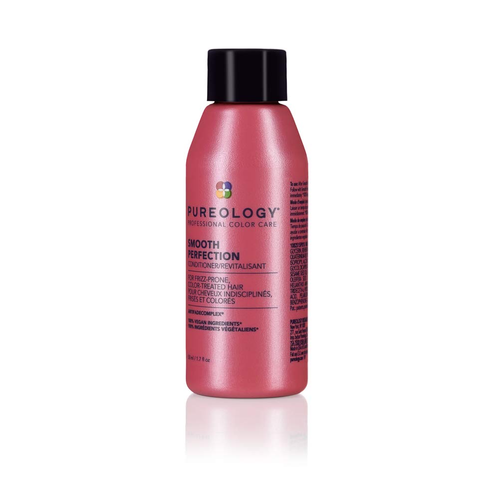 Pureology Smooth Perfection Conditioner - For Frizzy and Color Treated Hair, Detangles & Controls Frizz, Sulfate-Free & Vegan, 1.7 Fl Oz